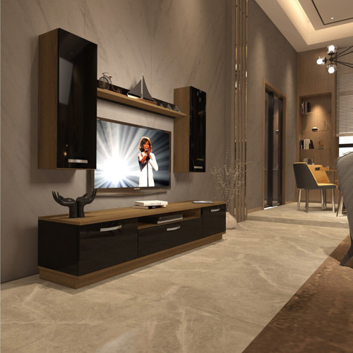 Trendstyle 5d Mdf Tv Ünitesi Tv Sehpası - Pera Siyah