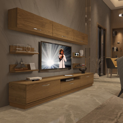 Trendstyle 8y Mdf Tv Ünitesi Tv Sehpası - Naturel Pera