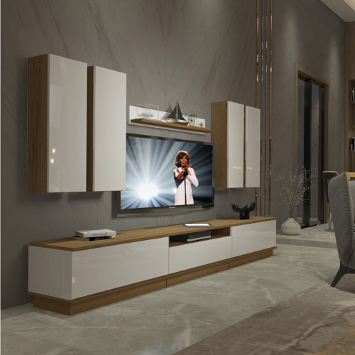 Trendstyle 8ds Mdf Tv Ünitesi Tv Sehpası - Pera Beyaz