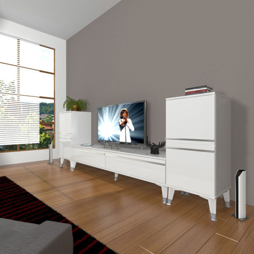 Eko On2 Mdf Std Silver Tv Ünitesi Tv Sehpası - Parlak Beyaz