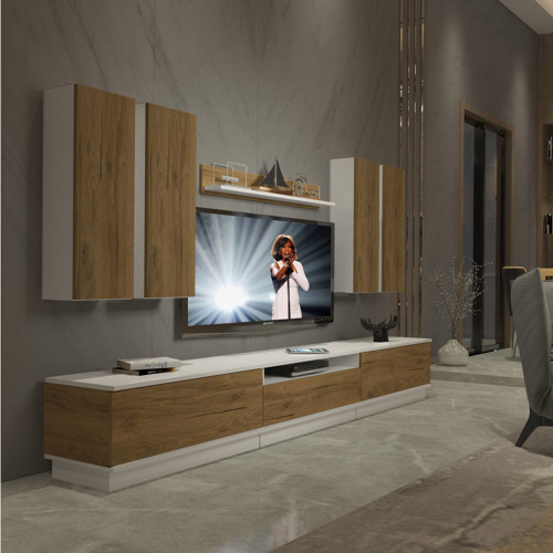 Trendstyle 8ds Mdf Tv Ünitesi Tv Sehpası - Beyaz Pera