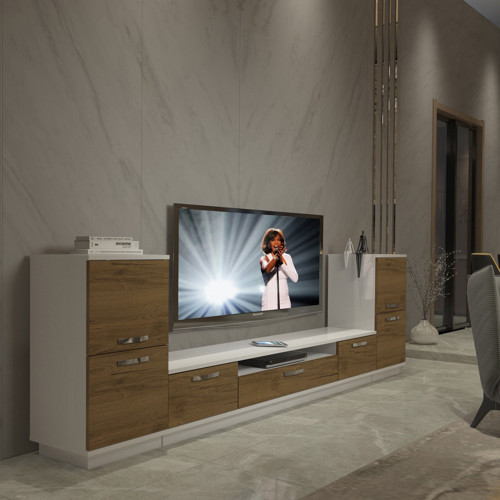 Trendstyle On2 Mdf Tv Ünitesi Tv Sehpası - Beyaz Pera