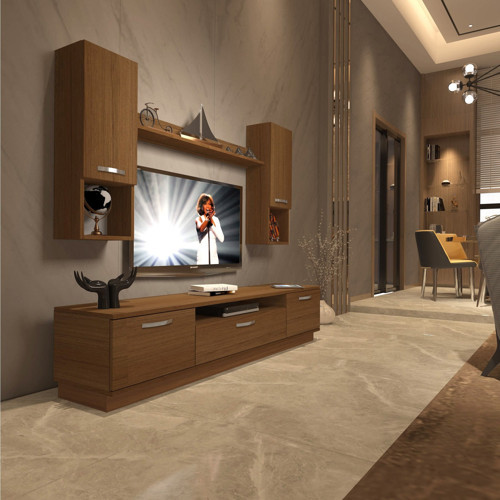 Trendstyle 5da Mdf Tv Ünitesi Tv Sehpası - Naturel Ceviz