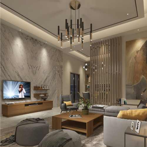 Trendstyle 4s Mdf Tv Ünitesi ve Orta Sehpa 2'li Set - Naturel Ceviz