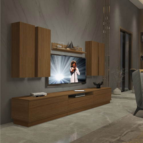 Trendstyle 8ds Mdf Tv Ünitesi Tv Sehpası - Naturel Ceviz