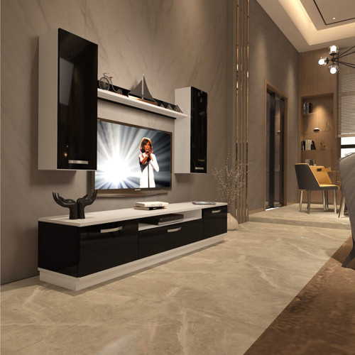 Trendstyle 5d Slm Tv Ünitesi Tv Sehpası - Beyaz Siyah
