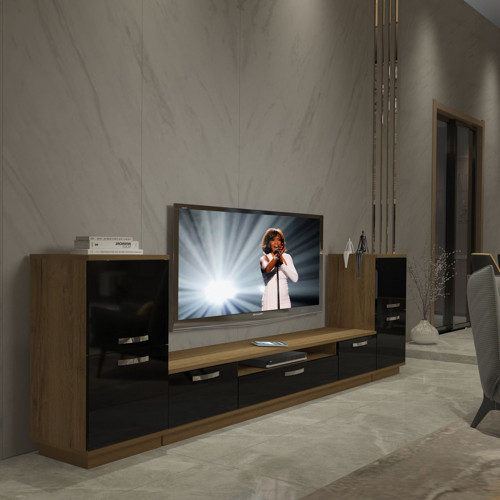 Trendstyle On2 Mdf Tv Ünitesi Tv Sehpası - Pera Siyah