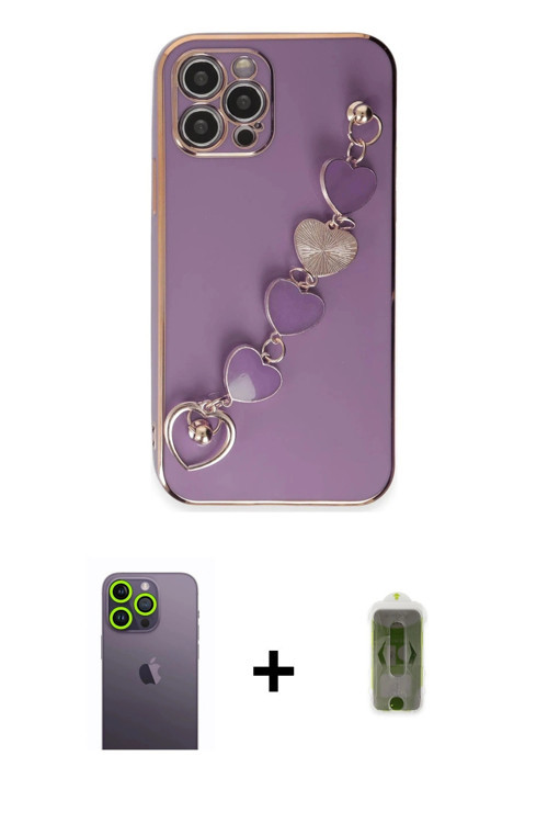 iPhone 12 Pro Max Kılıf Nova Işık Prime - Siyah Joko Magic 5D Hayalet Cam + Yeşil Neon Fosforlu