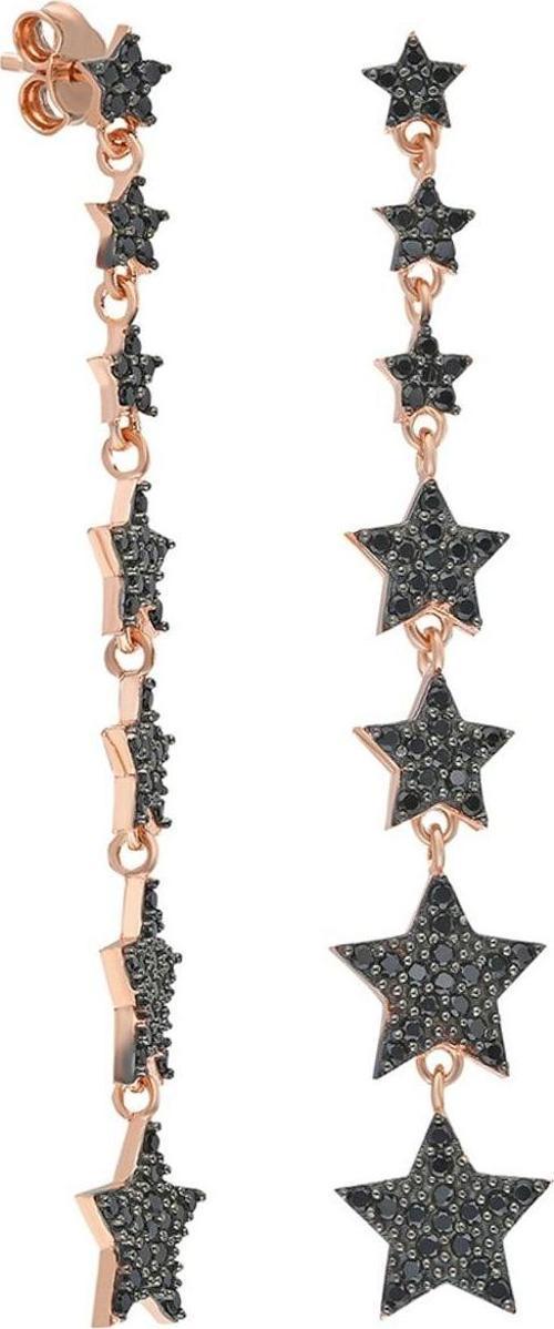 925 Ayar Samanyolu Yıldız Küpe Kadın Gümüş Küpe