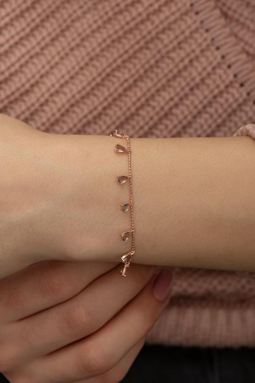 925 Ayar Sıralı Zultanite Taşlı Kadın Gümüş Bileklik