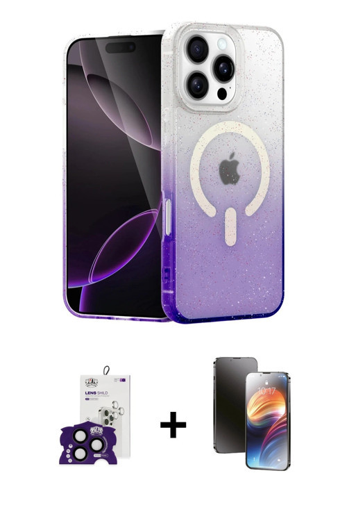 iPhone 16 Pro Max Kılıf Eksen Minimal Özel Seri - Siyah 3D Antistatik Mat Seramik Nano Ekran Ko