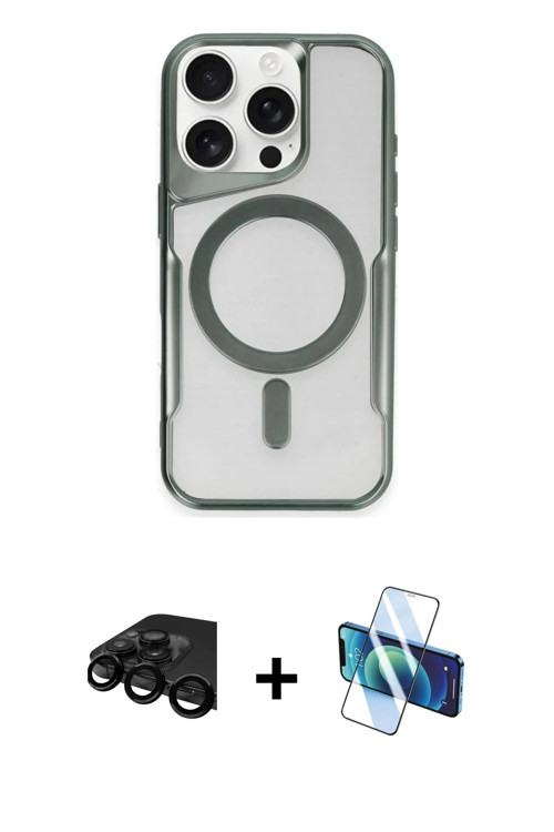 iPhone 15 Pro Max Kılıf Yadigar Klasik Özel Seri - Siyah 3D Antistatik Seramik Nano Ekran Koruy