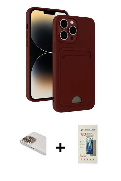 iPhone 13 Pro Max Kılıf Vadi Çizgi Prime - Siyah 6D Mat Seramik Hayalet Nano Ekran Koruyucu + G