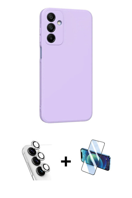 ieg™ Galaxy A25 5G Kılıf Kozmos Yansıma Özel Seri - Siyah 3D Antistatik Cam Ekran Koruyucu + Gümüş V