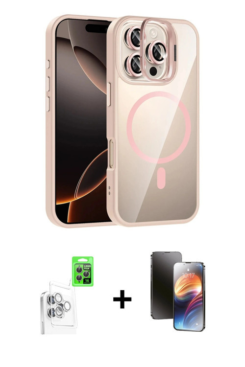iPhone 16 Pro Kılıf Yadigar Asil Koleksiyonu - Siyah 3D Antistatik Mat Seramik Nano Ekran Koruy