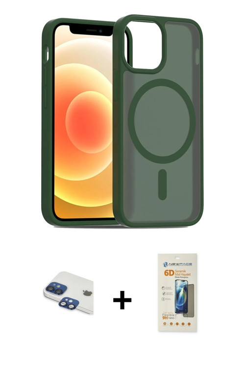 iPhone 11 Kılıf Siluet Minimal Prime - Siyah 6D Mat Seramik Hayalet Nano Ekran Koruyucu + Laciv