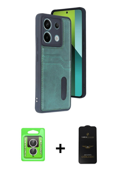 ieg™ Redmi Note 13 Pro 4G Kılıf Yörünge Işık Serisi - Siyah 6D Antistatik Mat Seramik Hayalet Nano E