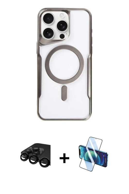 iPhone 15 Pro Max Kılıf Yadigar Klasik Özel Seri - Siyah 3D Antistatik Seramik Nano Ekran Koruy