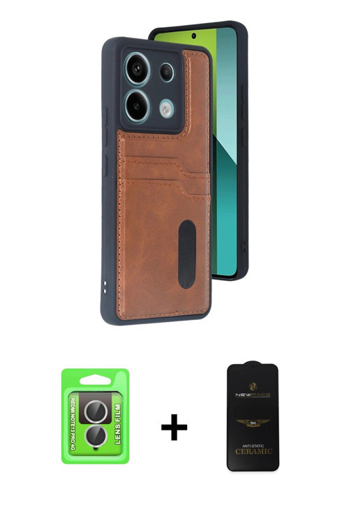 ieg™ Redmi Note 13 Pro 4G Kılıf Yörünge Işık Serisi - Siyah 6D Antistatik Mat Seramik Hayalet Nano E