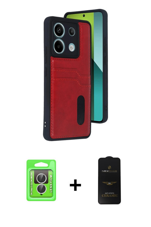 ieg™ Redmi Note 13 Pro 4G Kılıf Yörünge Işık Serisi - Siyah 6D Antistatik Mat Seramik Hayalet Nano E