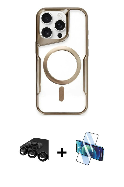 iPhone 15 Pro Max Kılıf Yadigar Klasik Özel Seri - Siyah 3D Antistatik Seramik Nano Ekran Koruy