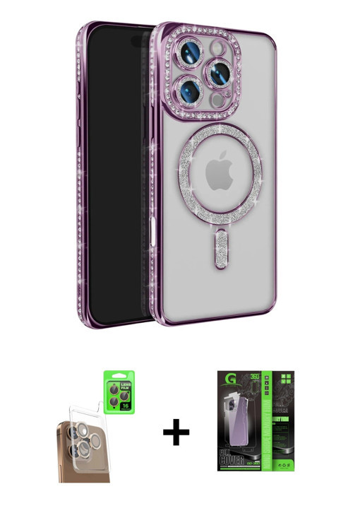 ieg™ iPhone 16 Pro Max Kılıf Zirve Doku Prime - Şeffaf 360 Full Body Arka Koruyucu + Çöl Titanyum Ra