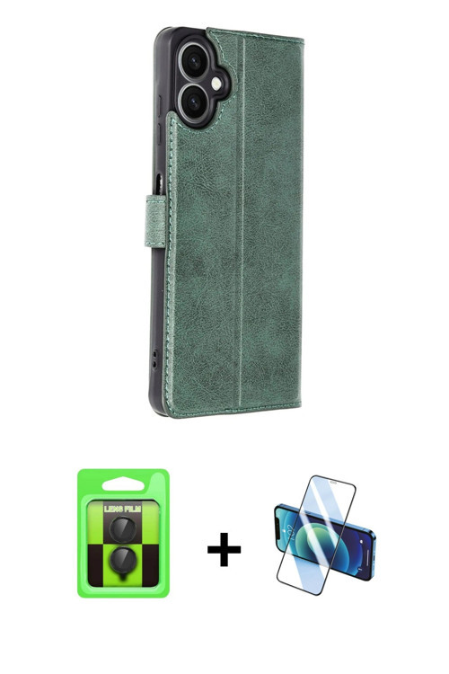 Galaxy A07 4G Kılıf Siluet Işık Serisi - Siyah 3D Antistatik Cam Ekran Koruyucu + Siyah Raze Me