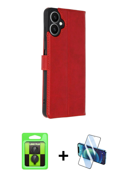 Galaxy A07 4G Kılıf Siluet Işık Serisi - Siyah 3D Antistatik Cam Ekran Koruyucu + Siyah Raze Me