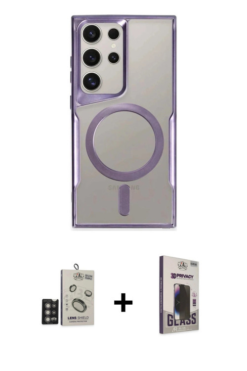Galaxy S24 Ultra Kılıf Yadigar Klasik Özel Seri - Siyah Bilvis Hayalet Cam Ekran Koruyucu + Der