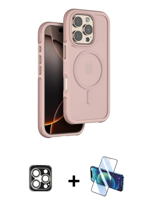 ieg™ iPhone 16 Pro Max Kılıf Çekirdek Minimal Prime - Siyah 3D Antistatik Seramik Nano Ekran Koruyuc
