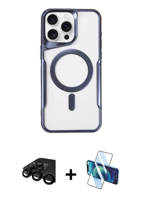 iPhone 15 Pro Max Kılıf Yadigar Klasik Özel Seri - Siyah 3D Antistatik Seramik Nano Ekran Koruy