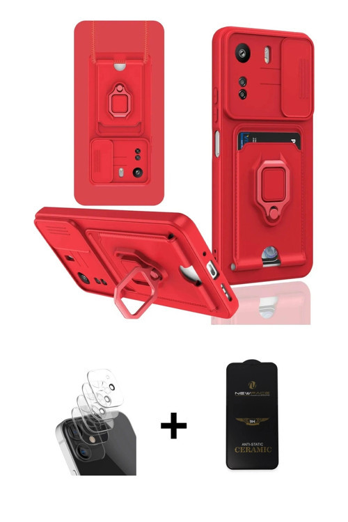 ieg™ Redmi 13C Kılıf Vadi Form Prime - Siyah 6D Antistatik Mat Seramik Hayalet Nano Ekran Koruyucu +