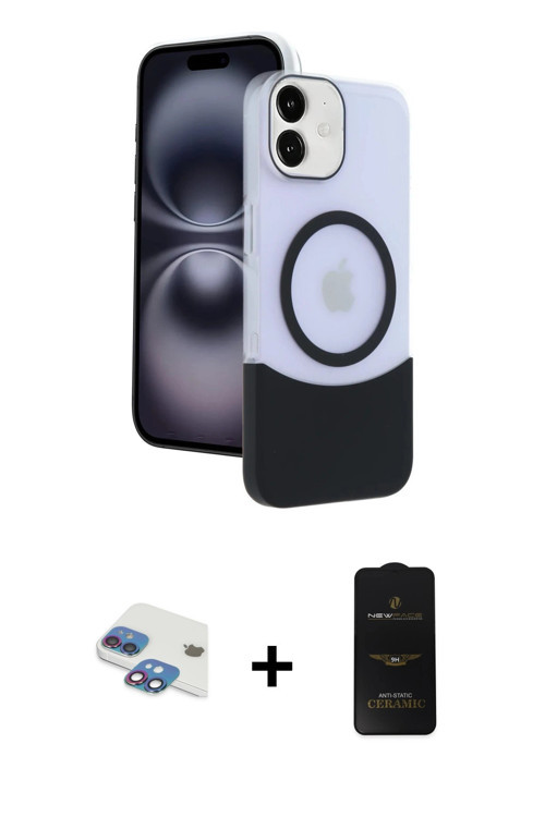 ieg™ iPhone 11 Kılıf Kozmos Form Özel Seri - Siyah 6D Antistatik Mat Seramik Hayalet Nano Ekran Koru