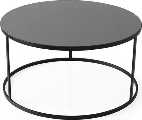 Sedef Ayna Camlı Metal Orta Sehpa 80x40 cm