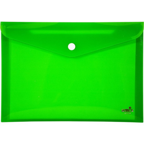 Çıtçıtlı Zarf Dosya A4 Neon Yeşil U1121N-Ye (12 Li Paket)
