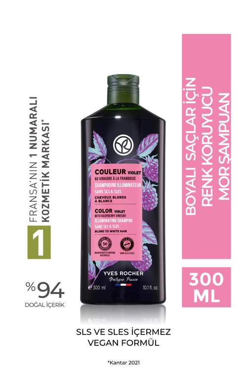 Boyalı Saçlar İçin Turunculaşma Önleyici Ve Karşıtı,Parlaklık Verici Mor Şampuan -300 Ml