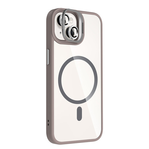 Apple iPhone 14 uyumlu Kılıf Standlı M-Safe Özellikli Etro Kapak Lens Koruma