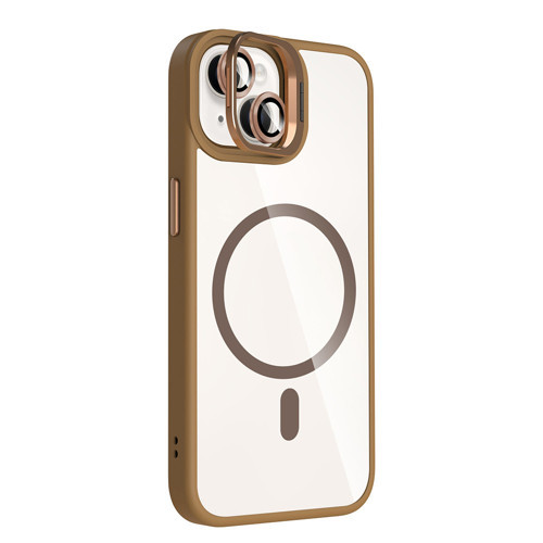 Apple iPhone 14 uyumlu Kılıf Standlı M-Safe Özellikli Etro Kapak Lens Koruma