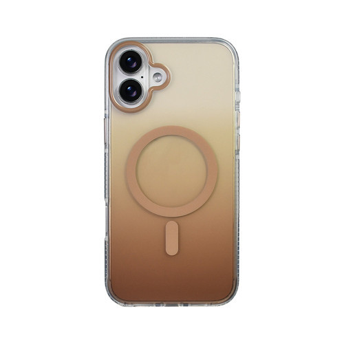 iPhone 16 Plus uyumlu Kılıf Toros M-Safe Şarj Özellikli Transparan Renk Geçişli Silikon