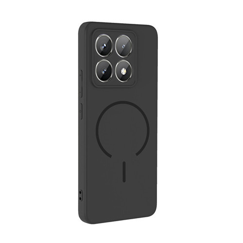 Xiaomi 14T Pro uyumlu Kılıf Meta Araç Tutucu ve M-Safe Şarj Özellikli Silikon