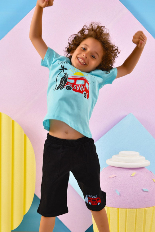 Surf T-Shirt Ve Şort 2'li Takım Erkek