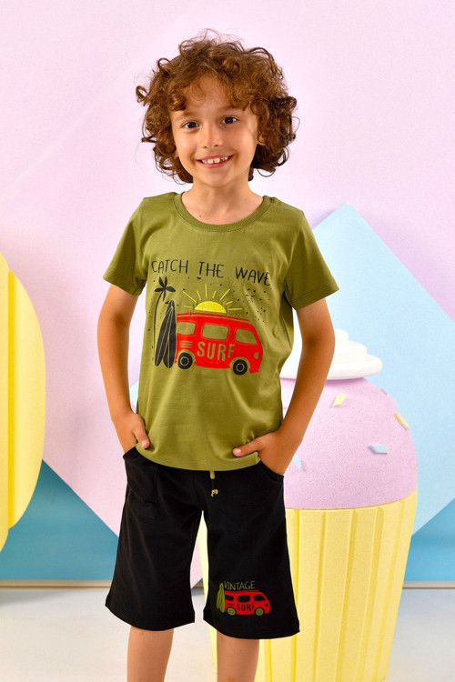 Surf T-Shirt Ve Şort 2'li Takım Erkek