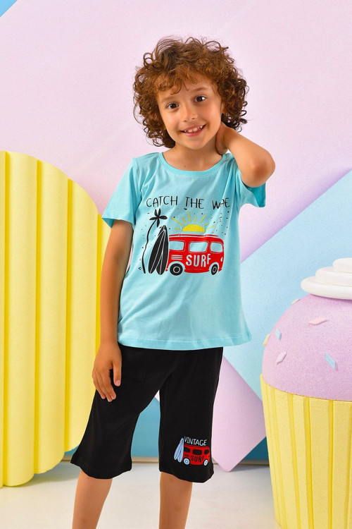 Surf T-Shirt Ve Şort 2'li Takım Erkek