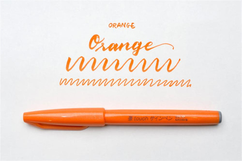 Brush Sign Fırça Uçlu Keçeli Kalem SES15C Orange