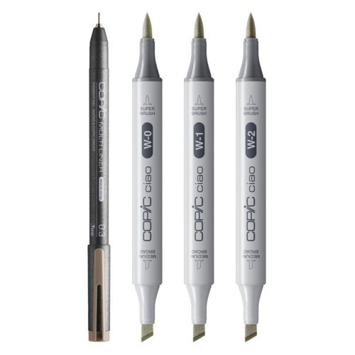 Ciao 4'lü Shade Set - Light Warm Grey