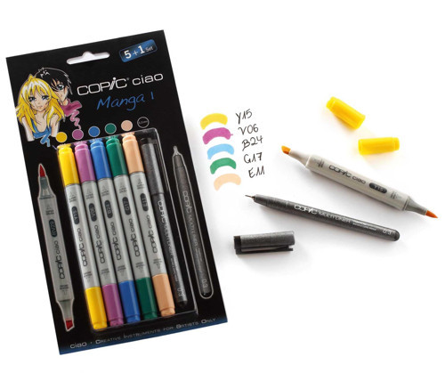 Ciao Marker Çizim Kalemi Seti 5+1 Set Manga 1