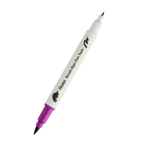 Brush Sing Pen Twin Çift Taraflı Fırça Uçlu Kalem Magenta