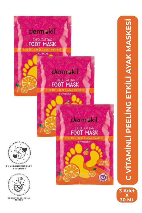 C Vitaminli Peeling Etkili Soyulabilen Ayak Maskesi 30 ml x 3 Adet
