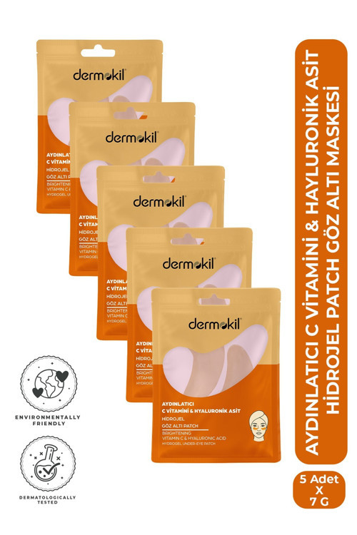 Aydınlatıcı C Vitamini & Hayluronik Asit Hidrojel Patch Göz Altı Maskesi X 5 Adet