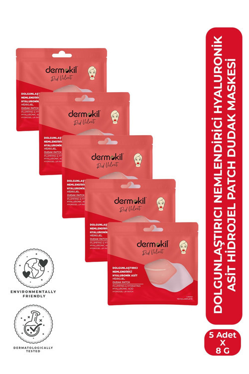 Dolgunlaştırıcı Nemlendirici Hyaluronik Asit Hidrojel Patch Dudak Maskesi X 5 Adet